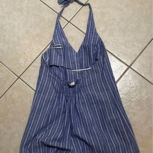 Denim halter romper